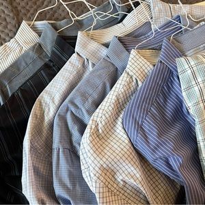 LOT: 11 MENS 3XLT dress shirts (20neck + 38/39sleeve) VanHeusen